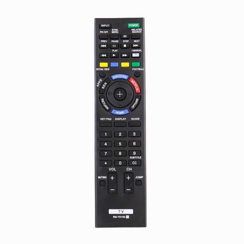ZdalaMit RM-YD102 Rmyd102 Replacement Remote Control Applicable for Sony Bravia TV KDL-50W790B KDL-50W800B KDL-55W790B KDL-55W800B KDL-55W950B KDL-55X830B KDL-60W840B KDL-60W850B KDL-65W950B KDL-65X830B - Image 1